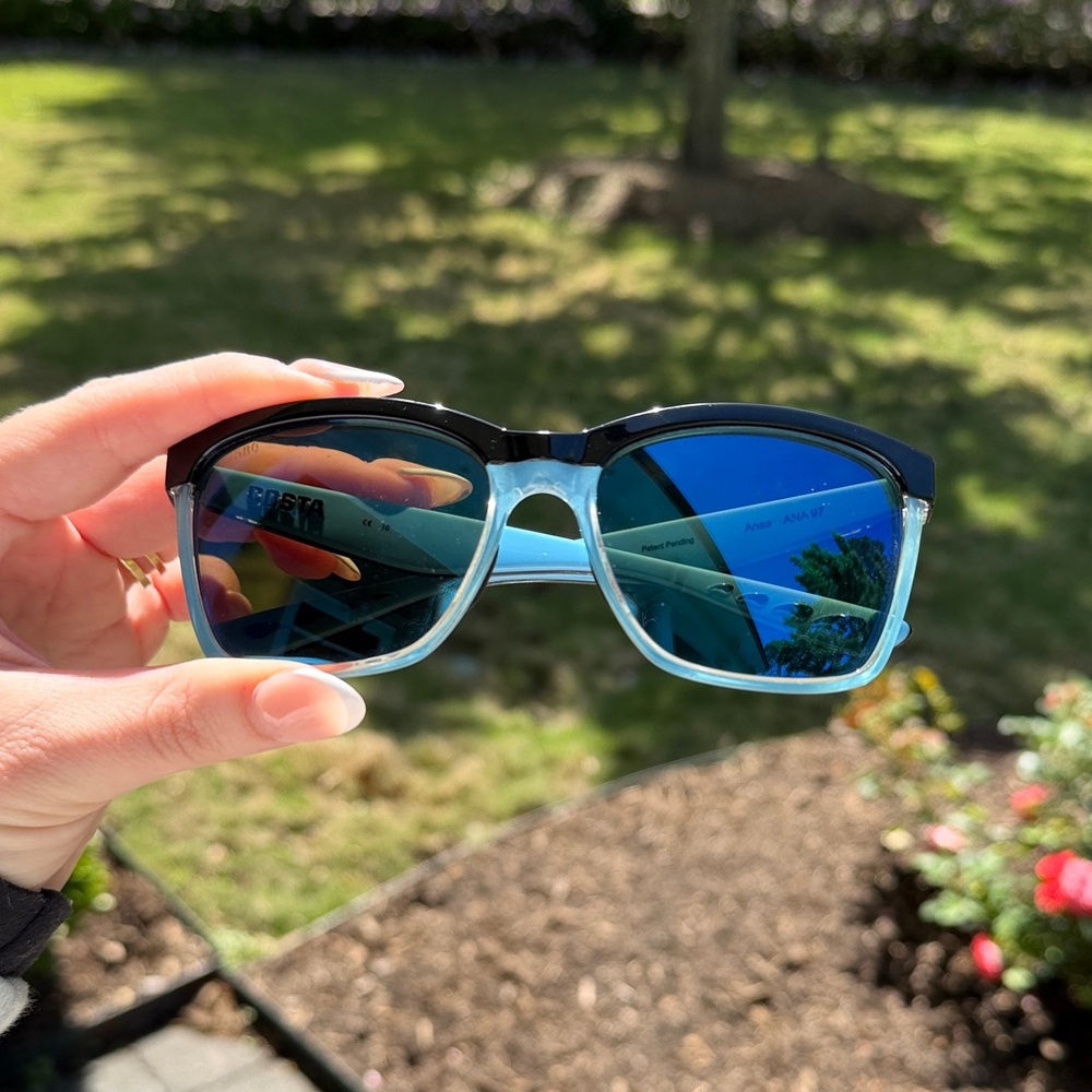 Costa Light Blue Sunglasses with Black Arms